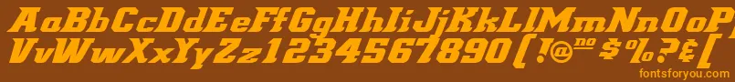 Demonized Font – Orange Fonts on Brown Background