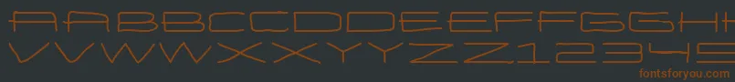 EneasexpandedBold-fontti – ruskeat fontit mustalla taustalla