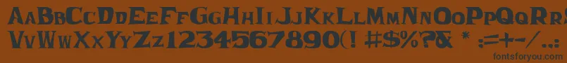 FranticJl Font – Black Fonts on Brown Background