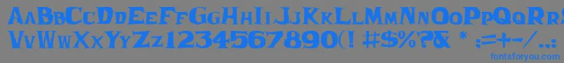 Więcej informacji o czcionce FranticJl Czcionka FranticJl – niebieskie czcionki na szarym tle