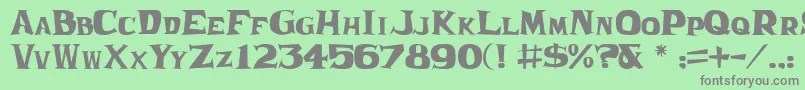 FranticJl Font – Gray Fonts on Green Background