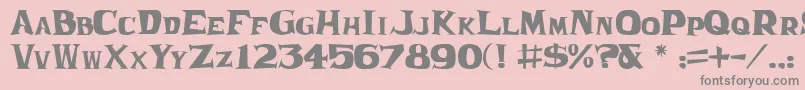 FranticJl Font – Gray Fonts on Pink Background