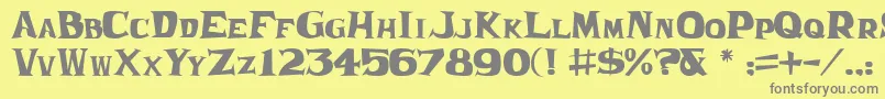 FranticJl Font – Gray Fonts on Yellow Background