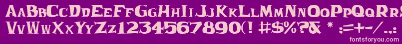 FranticJl Font – Pink Fonts on Purple Background