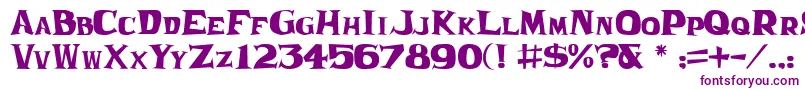 FranticJl-Schriftart – Violette Schriften auf weißem Hintergrund
