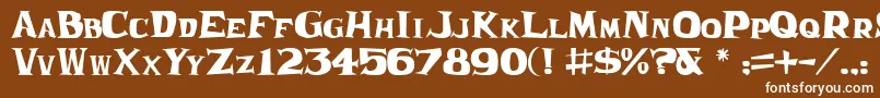 FranticJl Font – White Fonts on Brown Background