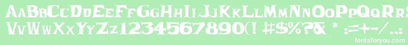 FranticJl Font – White Fonts on Green Background