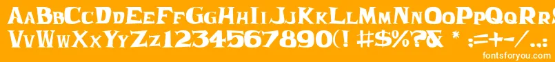 FranticJl Font – White Fonts on Orange Background