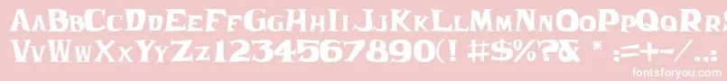 FranticJl Font – White Fonts on Pink Background