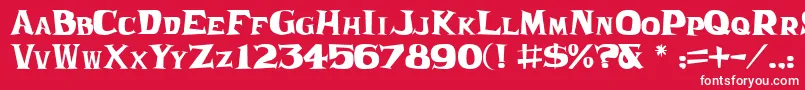 FranticJl Font – White Fonts on Red Background