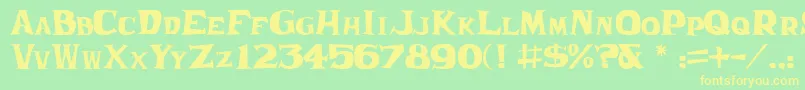 fuente FranticJl – Fuentes Amarillas Sobre Fondo Verde