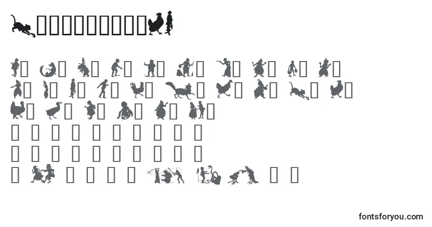 Fuente SilhouetteTM - alfabeto, números, caracteres especiales