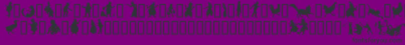 SilhouetteTM-fontti – mustat fontit violetilla taustalla