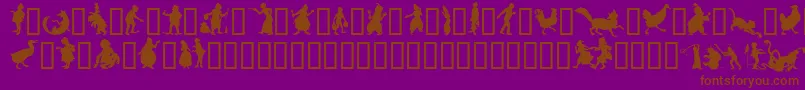 fuente SilhouetteTM – Fuentes Marrones Sobre Fondo Morado