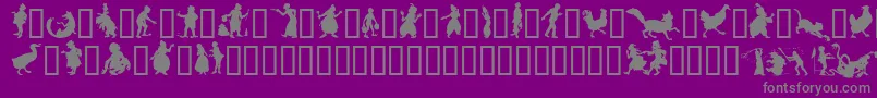 Police SilhouetteTM – polices grises sur fond violet