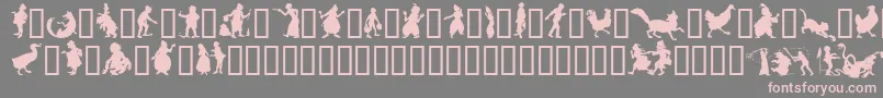 フォントSilhouetteTM – 灰色の背景にピンクのフォント