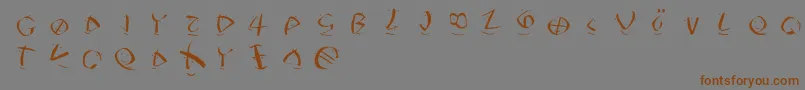 Petrifreefaces Font – Brown Fonts on Gray Background
