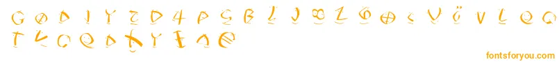 フォントPetrifreefaces – オレンジのフォント
