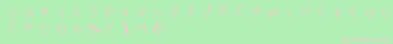 Petrifreefaces Font – Pink Fonts on Green Background