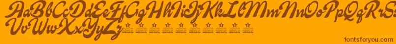 CandyShopBlackPersonalUse Font – Brown Fonts on Orange Background