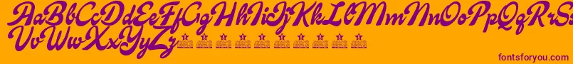 Police CandyShopBlackPersonalUse – polices violettes sur fond orange