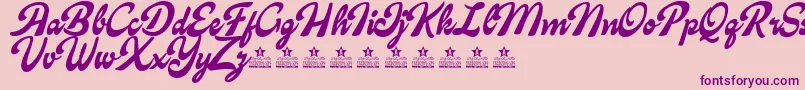 CandyShopBlackPersonalUse Font – Purple Fonts on Pink Background