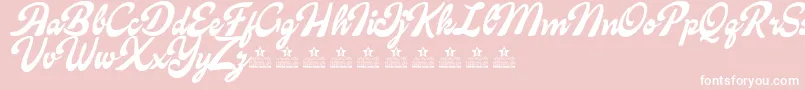 Шрифт CandyShopBlackPersonalUse – белые шрифты на розовом фоне
