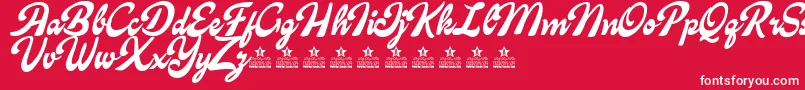 CandyShopBlackPersonalUse Font – White Fonts on Red Background