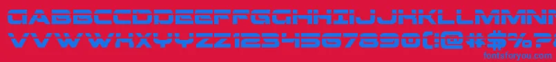 Beamweaponlaser-fontti – siniset fontit punaisella taustalla
