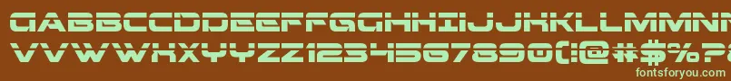 Beamweaponlaser-fontti – vihreät fontit ruskealla taustalla