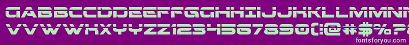 Czcionka Beamweaponlaser – zielone czcionki na fioletowym tle