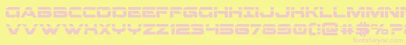 Beamweaponlaser-fontti – vaaleanpunaiset fontit keltaisella taustalla
