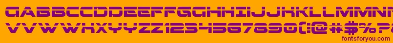 Шрифт Beamweaponlaser – фиолетовые шрифты на оранжевом фоне