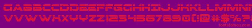 Beamweaponlaser-fontti – punaiset fontit violetilla taustalla