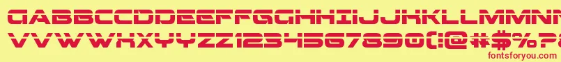 Beamweaponlaser Font – Red Fonts on Yellow Background