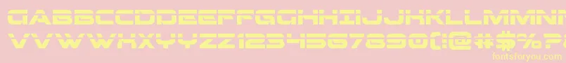 Beamweaponlaser Font – Yellow Fonts on Pink Background