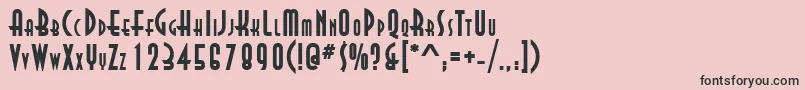 フォントAsiaBold – ピンクの背景に黒い文字