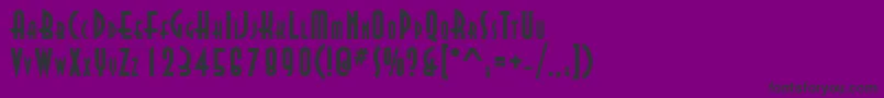 Czcionka AsiaBold – czarne czcionki na fioletowym tle