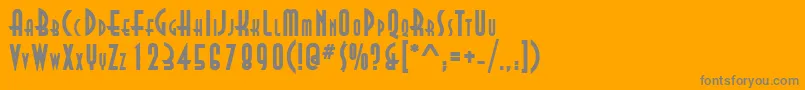 フォントAsiaBold – オレンジの背景に灰色の文字