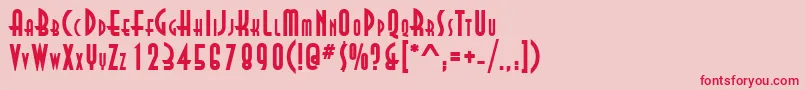 AsiaBold Font – Red Fonts on Pink Background
