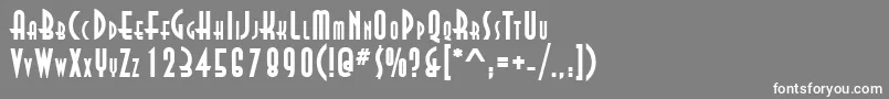 フォントAsiaBold – 灰色の背景に白い文字