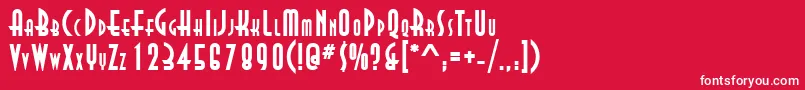 フォントAsiaBold – 赤い背景に白い文字