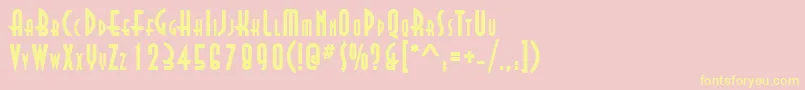 AsiaBold Font – Yellow Fonts on Pink Background
