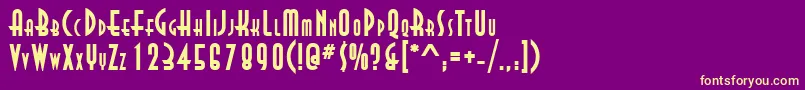 AsiaBold Font – Yellow Fonts on Purple Background