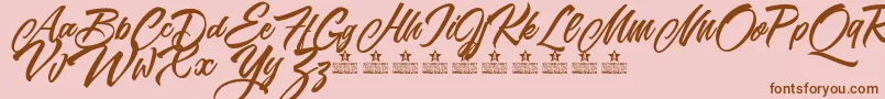 SundayMorningPersonalUse Font – Brown Fonts on Pink Background