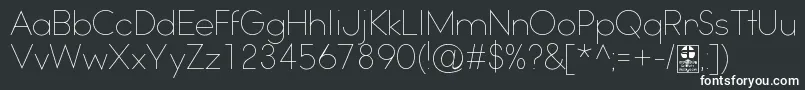 WatchwordThinDemo-Schriftart – Weiße Schriften auf schwarzem Hintergrund