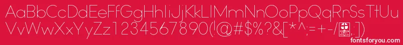 WatchwordThinDemo Font – White Fonts on Red Background