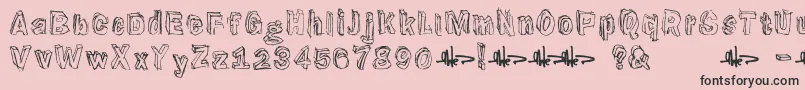 Suppenkasper Font – Black Fonts on Pink Background