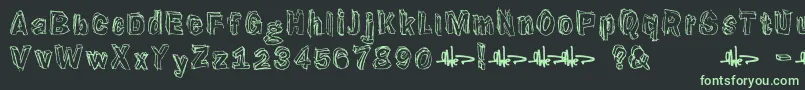 Suppenkasper Font – Green Fonts on Black Background