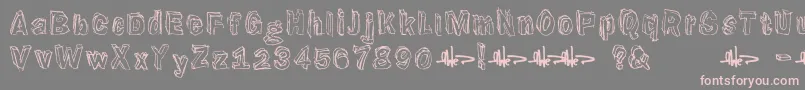 Suppenkasper Font – Pink Fonts on Gray Background